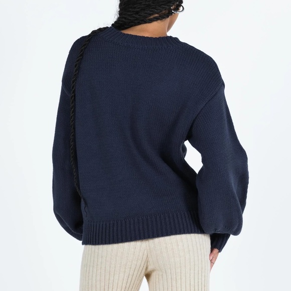 NWT Princess Polly navy Harmony sweater - Picture 3 of 5